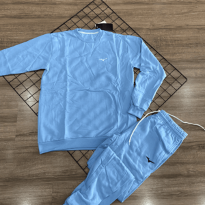 CONJUNTO MIZUNO AZUL BEBE GOLA CARECA