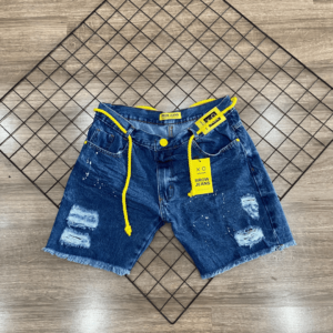 SHORTS JOGADOR JEANS BROW JEANS ( JEANS MANCHAS BRANCAS )