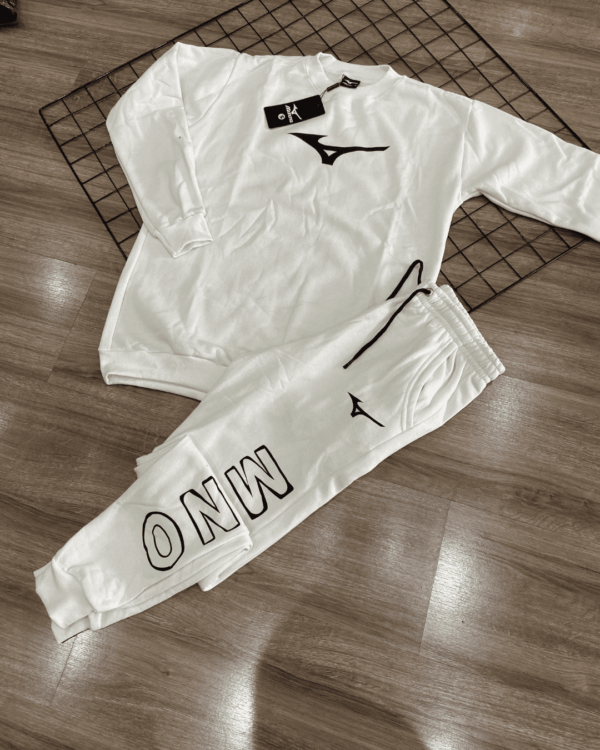 CONJUNTO MIZUNO BRANCO GOLA CARECA - Image 2