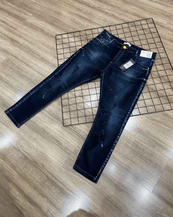 CALÇA JOGADOR BROW JEANS PRETA RASGADA - Image 2