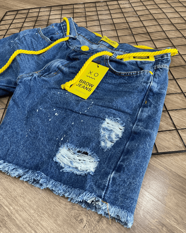 SHORTS JOGADOR JEANS BROW JEANS ( JEANS MANCHAS BRANCAS ) - Image 2