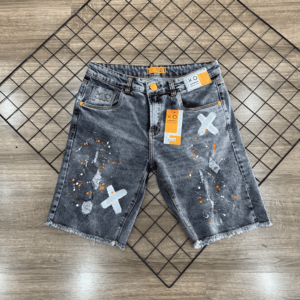 SHORTS JOGADOR JEANS BROW JEANS ( CINZA RISCADO )