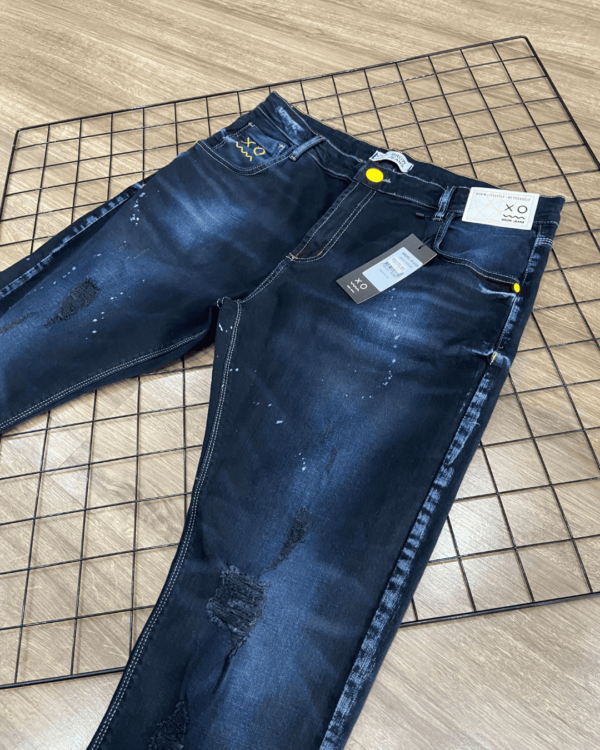CALÇA JOGADOR BROW JEANS PRETA RASGADA - Image 3