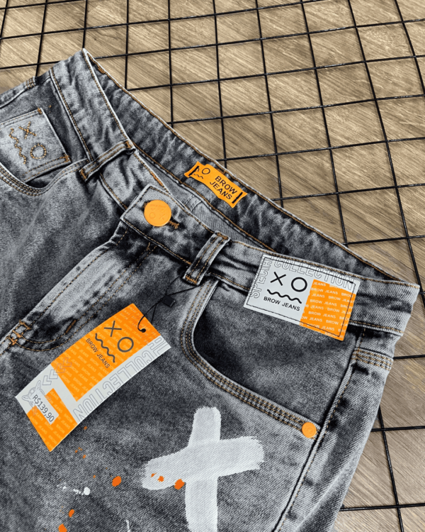 SHORTS JOGADOR JEANS BROW JEANS ( CINZA RISCADO ) - Image 4