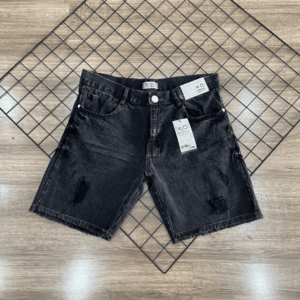 SHORTS JOGADOR JEANS BROW JEANS ( PRETO DESFIADO )