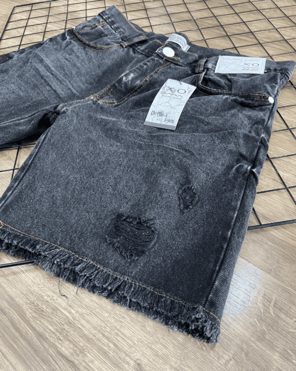 SHORTS JOGADOR JEANS BROW JEANS ( PRETO DESFIADO ) - Image 3