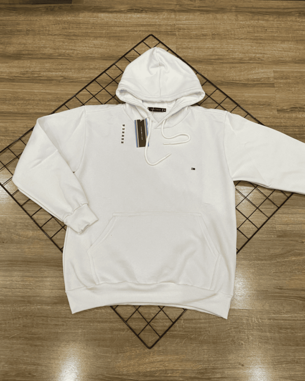 BLUSA TOMMY BASICA MOLETOM BRANCA