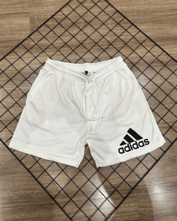 SHORTS ADIDAS MOLETOM BRANCO