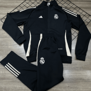 CONJUNTO MOLETOM REAL MADRID PRETO 8590