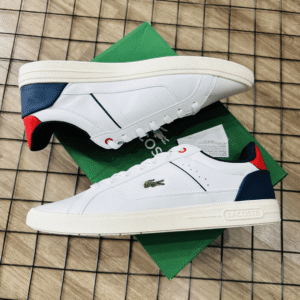 TÊNIS LACOSTE EUROPA PRO BRANCO / VERMELHO 5055