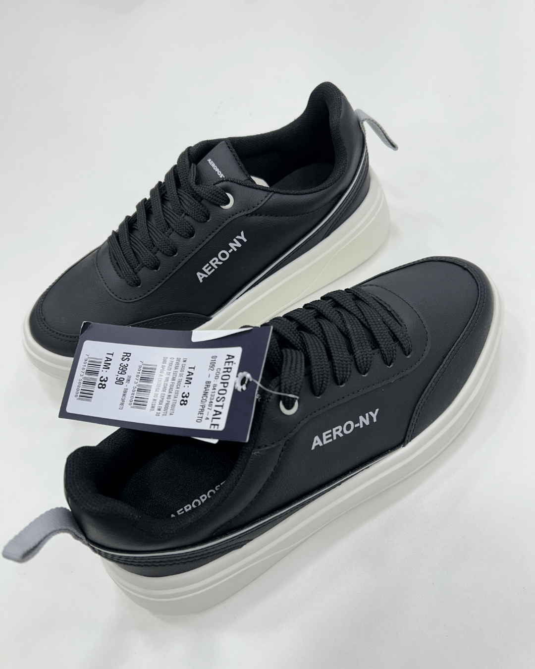 TÊNIS AEROPOSTALE PRETO/BRANCO 707070 - Imagem 2