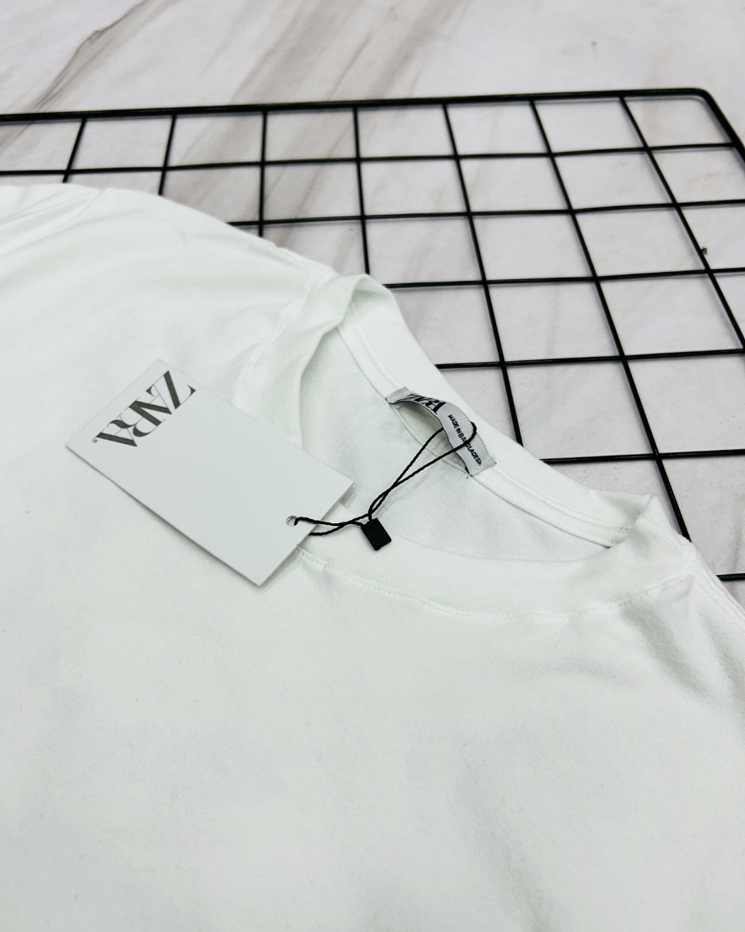 T-SHIRT ZARA BASICA BRANCO - Imagem 2