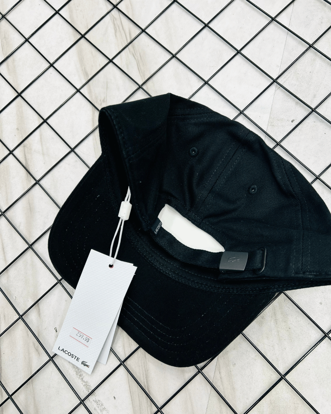 BONE LACOSTE BIG CROCO PRETO 2026 - Imagem 3