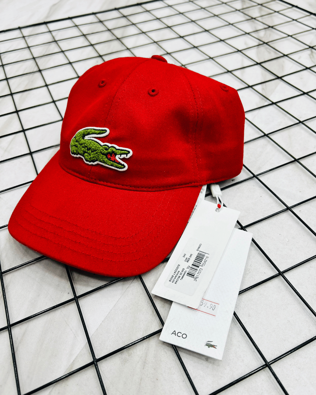 BONE LACOSTE BIG CROCO VERMELHO 2026 - Imagem 2