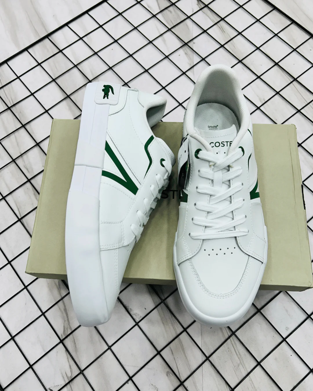 TÊNIS LACOSTE L004 BRANCO/VERDE